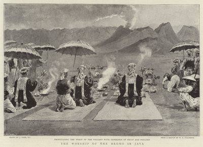De aanbidding van de Bromo op Java door Joseph Nash